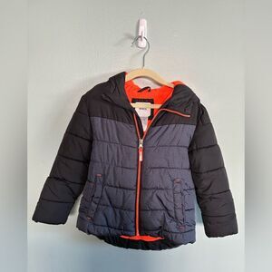 Healthtec Boys Kids Toddler Fleece Lined Black Orange Winter Coat Jacket Size 3T